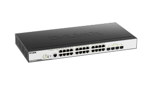 D-Link 24-Port 10/100/1000Mbps PoE and 4-port SFP Managed Gigabit Switch