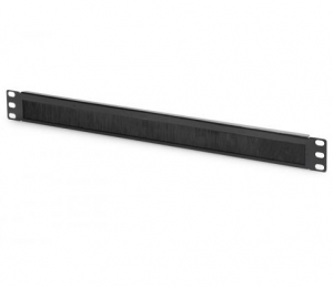 DIGITUS 1U cable brush management panel 44x483x11 mm brush size 27x423 mm color black RAL 9005 