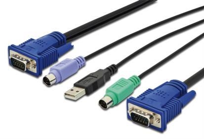 DIGITUS KVM cable PS/2 for KVM consoles 1