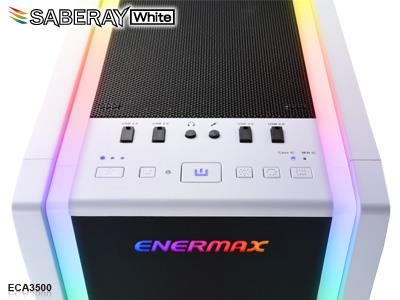 Carcasa Enermax Saberay White RGB, ATX No PSU