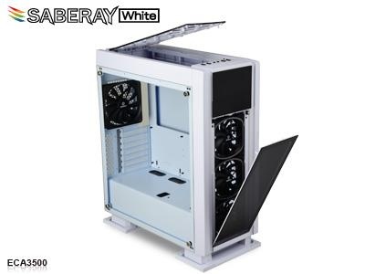 Carcasa Enermax Saberay White RGB, ATX No PSU