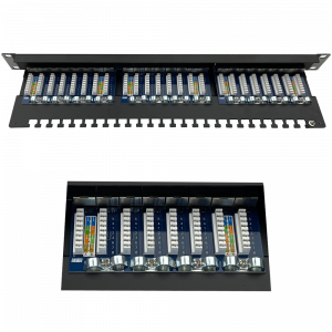 Patch panel Cat 6A SFTP, 24 porturi RJ-45, 1U, Eco Xcab