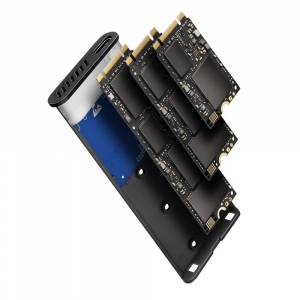 Rack extern EEM2-SB2 USB-C 3.2 Gen 2, M.2 SSD, negru
