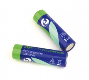 Ni-MH rechargeable AA batteries, 2600mAh, 2pcs blister pack 