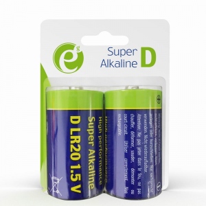 Energenie Alkaline D-cell battery LR20, 2-pack, blister