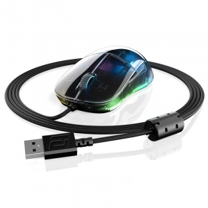 XM1 RGB, ultrausor 78g, Cablu FlexCord, Negru - Reflex