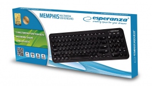 Tastatura Cu Fir ESPERANZA EK132 MEMPHIS - multimedia USB, Neagra