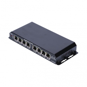 Switch Extralink 8-port GbE Unmanaged PoE Switch 18-57V DC, in set 24V 60W PowerAdapter
