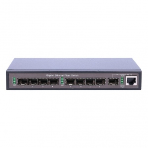 EXTRALINK HERMES 8x SFP port GbE Unmanaged Switch, 1x GbE combo (RJ45/SFP) ports