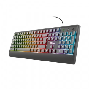 Tastatura Cu Fir Trust Ziva Gaming, Iluminata, Led Multicolor, Black