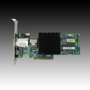 RAID Controller PROMISE Internal SuperTrak EX8654 Four internal / four external SAS/SATA ports at 3Gb/s, 512MB (PCI Express x8, SAS/SATA, RAID levels: 0, 1, 10, 5, 50, 6, 1E, 60)