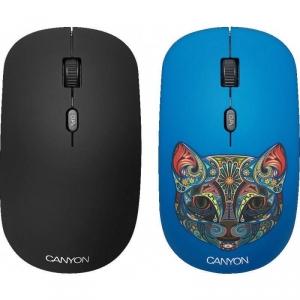 Mouse Wireless Canyon  Optical + Cover(Cat), Black