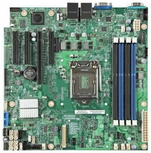Placa de Baza Server Intel DBS1200SPLR Intel Xeon E3-1200v5/v6 Series Socket-1151 C236, uATX, 4 x DDR4 UDIMM Slots