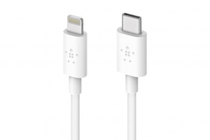 CABLU alimentare si date Belkin, pt. smartphone, Lightning (T) la USB Type-C (T),  1.2 m, alb, 