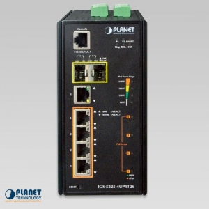 Switch Planet IGS-5225-4UP1T2S IP30 Industrial Poe 4 Porturi 10/100/1000 Mbps
