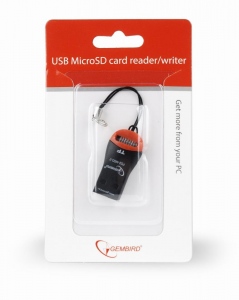 Card Reader Gembird MicroSD Orange-Black