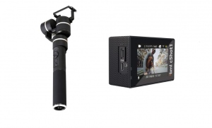 Feiyu G5 3-Axis Handheld Gimbal Stabilizer + BML cShot1 Action camera