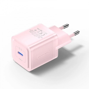 INCARCATOR retea Vention 20W, 1 x USB Type-C, 5V/3A, QC 3.0, roz, 