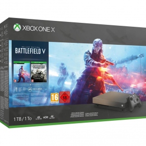 Microsoft Xbox One X - 1TB Battlefield V Gold Rush Special Edition Bundle