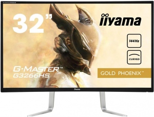 Monitor LED 31.5 inch Iiyama Gold Phoenix G3266HS-B1 D-Sub/DVI/HDMI/DP 144Hz Curved