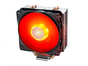 COOLER DeepCool CPU universal, soc 1200/115x/1366 & AM4/AMx/FMx, Al+Cu, 4x heatpipe, fan red LED 120x25mm, 180W 