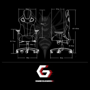Gembird Gaming chair -HORNET-, black with red thread