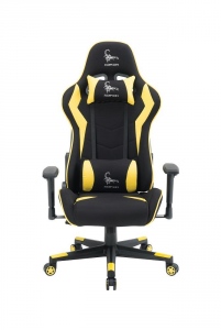 Gembird Gaming chair -SCORPION-06-, black mesh, yellow skin