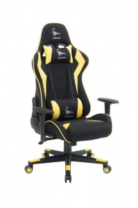 Gembird Gaming chair -SCORPION-06-, black mesh, yellow skin