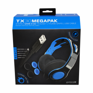 Gioteck - TX30 Megapack - Stereo Game & Go Headset + Thumbs Grips + USB Cable for PS4 MULT PS4