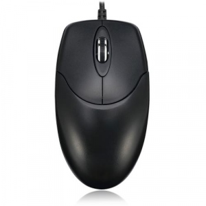 Adesso 3 Button Desktop Optical Scroll Mouse, multi surfaces, Wired, USB