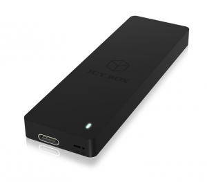 IcyBox External enclosure for M.2 SATA SSD with write protection, USB 3.1 Type-C
