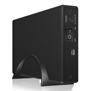 IcyBox External 3,5-- HDD/SSD Case SATA III, USB 3.1 Type-C, Black