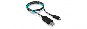 IcyBox USB 2.0 Type A to USB Type-C electroluminescent cable