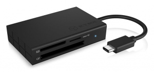 Card Reader IcyBox External multi USB 3.0 Type-C, CF, SD, Black