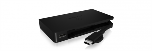 IcyBox Docking Station with integrated cable USB Type-C, HDMI, VGA, Black