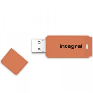 Memorie USB Integral 64GB NEON orange USB 2.0 with removable cap