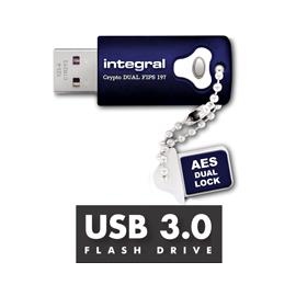 Memorie USB Integral 64GB CRYPTO DUAL, Blue