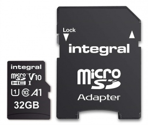 Card De Memorie Integral 32GB Class 10 + Adaptor Black