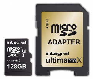Card De Memorie Integral MICRO SDXC 128GB  + Adapter Black