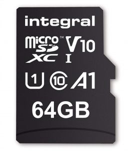 Card De Memorie Integral 64GB Class 10 + Adaptor Black