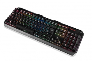 Tastatura Cu Fir MODECOM VOLCANO HAMMER RGB Brown Outemu Switch, Iluminata, Led Multicolor, Neagra