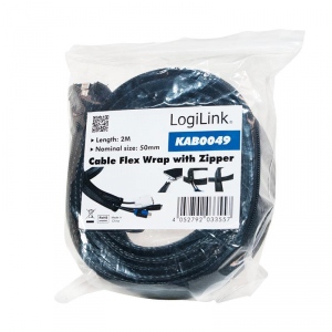 LOGILINK - Flexible Cable protection with Zipper 2m