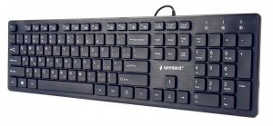Tastatura Cu Fir Gembird Multimedia Chocolate USB, RU Layout, Black