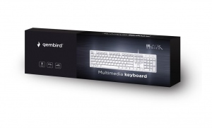 Tastatura Cu Fir Gembird Multimedia Chocolate USB, RU Layout, White
