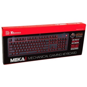 Tastatura mecanica Tt eSPORTS Meka Pro neagra, switch-uri maro