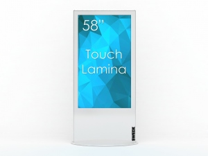 Stand Kiosk Totem SWEDX Lamina 58 Inch 4K cu Touch, SWLT-58K8-A1, Alb