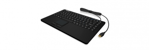 Tastatura Cu Fir IcyBox KeySonic Mini Waterproof, touchpad, USB, industrial IP68, Neagra