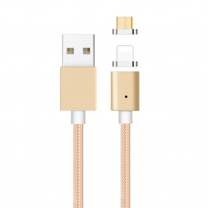 Cable Magnetic 2in1 MicroUSB/Ligtning LB0113 LIBOX