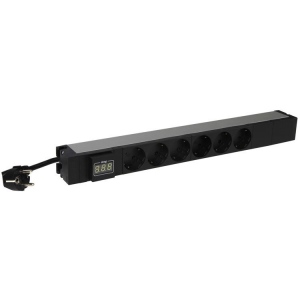 Legrand PDU 19-- 6 outlets German standard with ammeter, 3m power supply cord with 16A