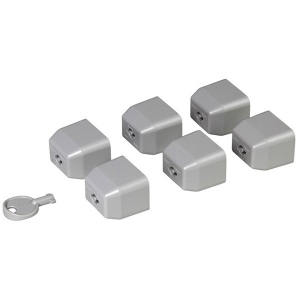 Legrand Set of 6 locking caps for C19 standard outlet + 1 key - for PDU LCS^3